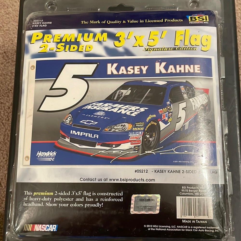 Kasey Kahne 2 sided 3’ x 5’ NASCAR flag NEW